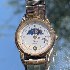 1990 vintage Timex moon phase watch
